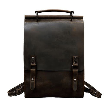 mochilas de piel para hombre en mexico marron negro